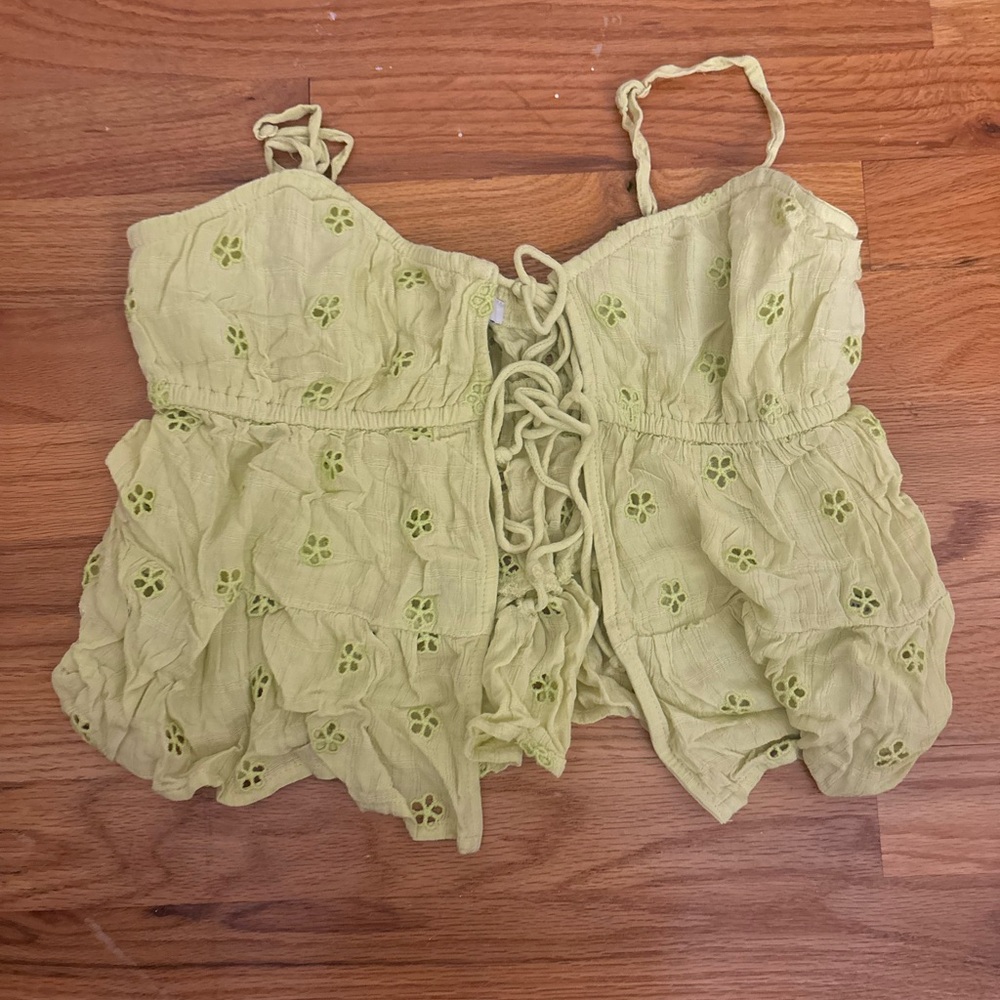 American Eagle Outfitters Green Lace One Piece